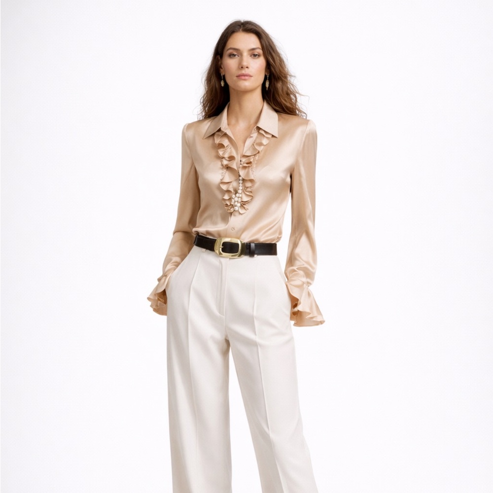 Gucci Brown Leather Belt with Gold Buckle - Picture 8 of 16